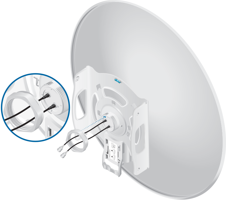 UBIQUITI AIRMAX RD-5G30-LW 5GHz Rocket Dish, 30dBi w/ rocket kit, Light Weight